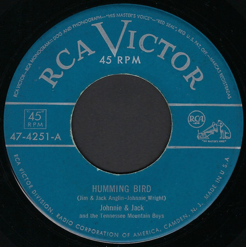 Johnnie And Jack And The Tennessee Mountain Boys - Humming Bird (7", Single)