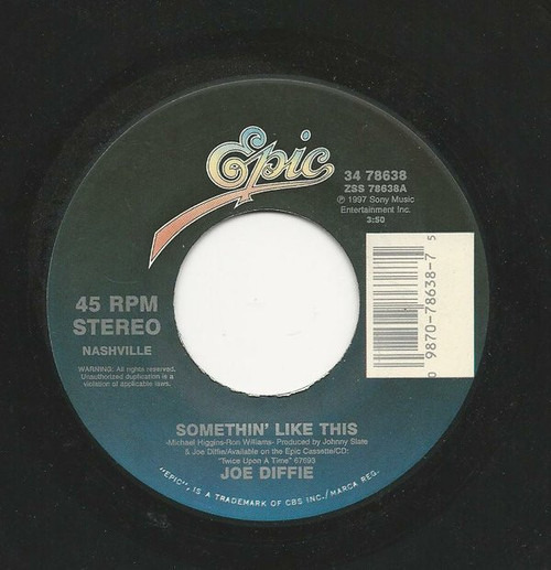 Joe Diffie - Somethin' Like This (7", Single)