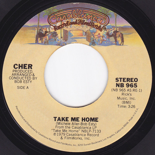 Cher - Take Me Home (7", Single, Ter)