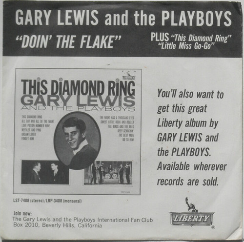 Gary Lewis & The Playboys - Doin' The Flake - Liberty - 65-227 - 7", EP, Styrene 1041088611