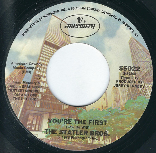 The Statler Brothers - Do You Know You Are My Sunshine - Mercury - 55022 - 7", Single, Styrene, Ter 1041093983