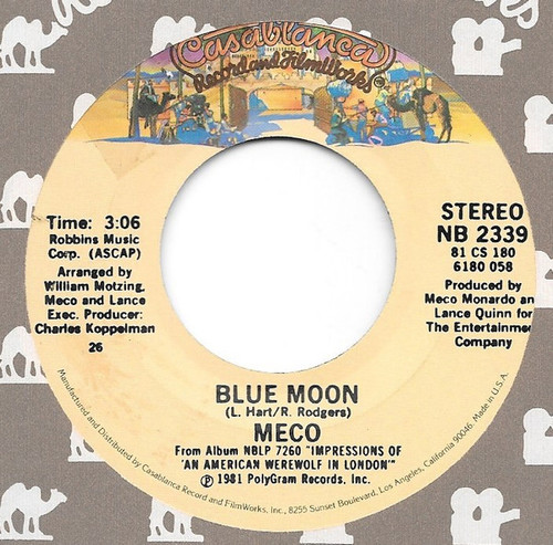 Meco* - Blue Moon (7", Single)