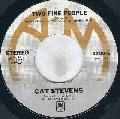 Cat Stevens - Two Fine People (7", Styrene, Mon)