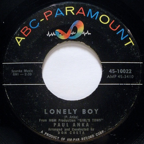 Paul Anka - Lonely Boy - ABC-Paramount - 45-10022 - 7", Single 1042177916