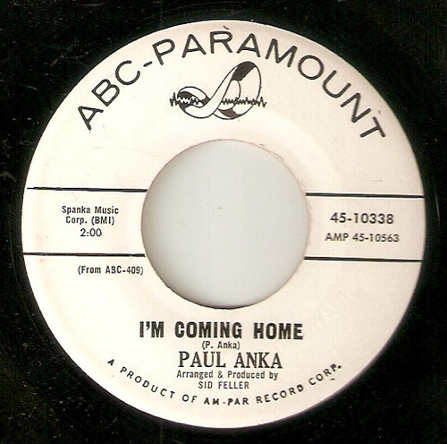 Paul Anka - I'm Coming Home / Cry (7", Single, Promo)
