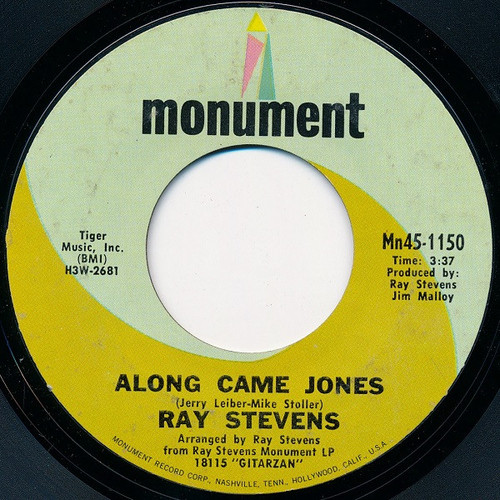 Ray Stevens - Along Came Jones / Yakety Yak - Monument - Mn45-1150 - 7", Single 1042254399