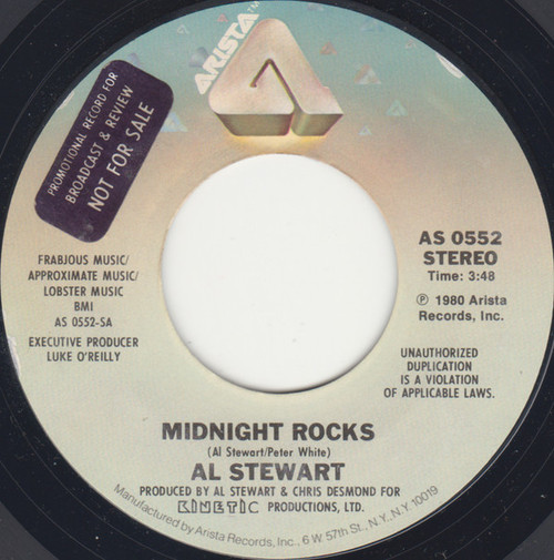 Al Stewart - Midnight Rocks (7", Single)
