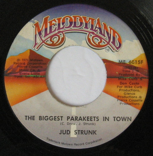 Jud Strunk - The Biggest Parakeets In Town (7")
