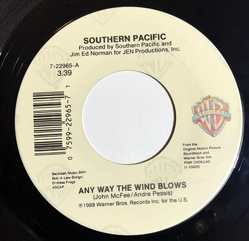 Southern Pacific - Any Way The Wind Blows - Warner Bros. Records - 7-22965 - 7", Single 1042487190