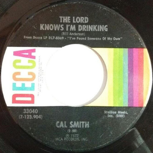 Cal Smith - The Lord Knows I'm Drinking (7", Single, Pin)