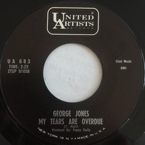George Jones (2) - My Tears Are Overdue (7", Single)