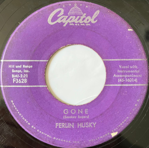 Ferlin Husky - Gone / Missing Persons - Capitol Records - F3628 - 7", Single, Scr 1042493240