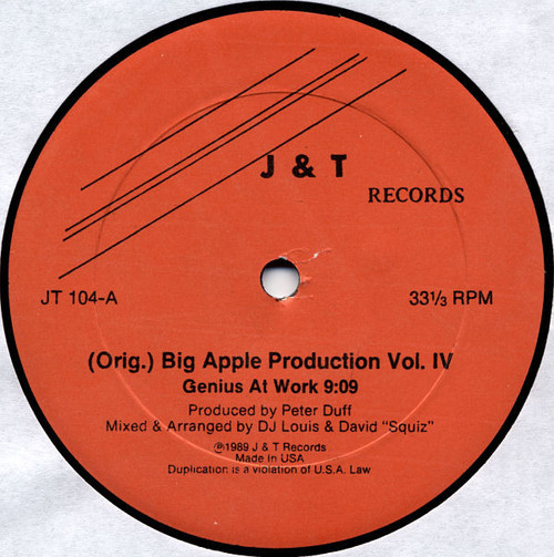 Various - (Orig.) Big Apple Production Vol. IV (12", P/Mixed, Unofficial)