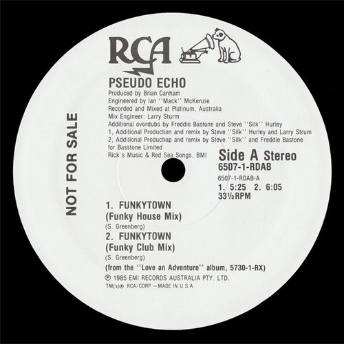Pseudo Echo - Funkytown (12", Promo)