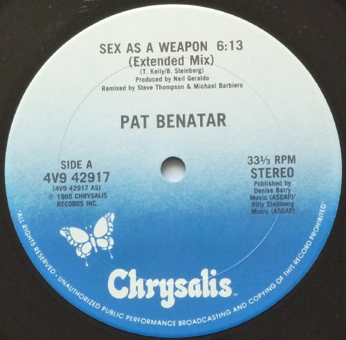 Pat Benatar - Sex As A Weapon (Extended Mix) (12", Single)