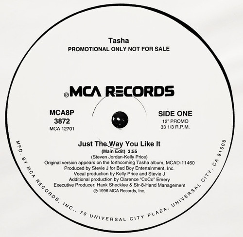 Tasha Holiday - Just The Way You Like It (12", Promo)