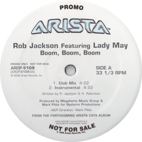 Rob Jackson Featuring Lady May - Boom, Boom, Boom (12", Promo)