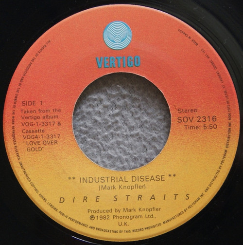Dire Straits - Industrial Disease (7", Single)