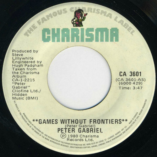 Peter Gabriel - Games Without Frontiers - Charisma - CA 3601 - 7", Single 1047452322