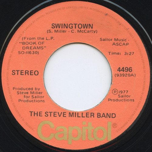 The Steve Miller Band* - Swingtown (7", Single)