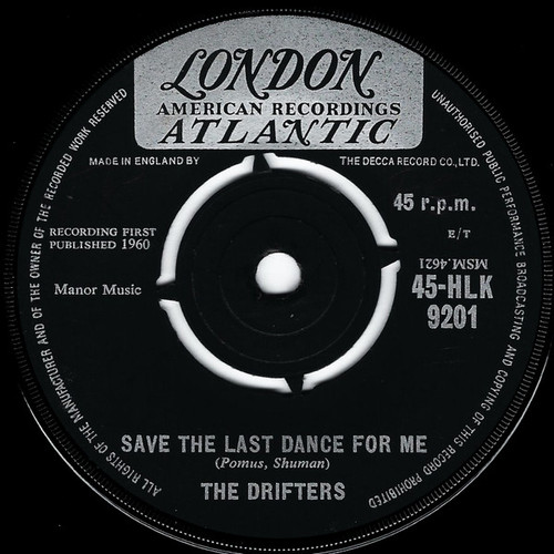 The Drifters - Save The Last Dance For Me (7")