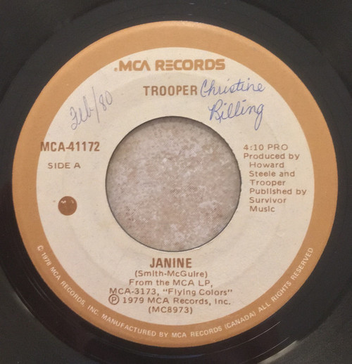 Trooper (4) - Janine (7", Single)