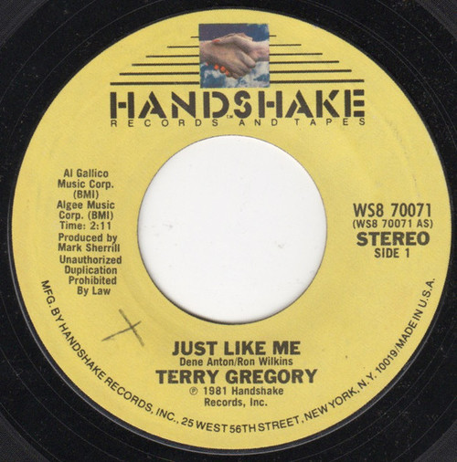 Terry Gregory - Just Like Me - Handshake Records And Tapes - WS8 70071 - 7" 1050820699