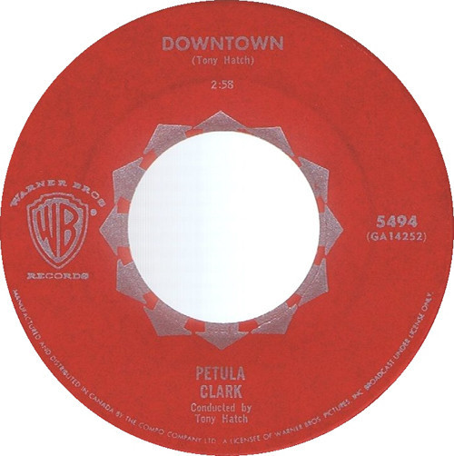 Petula Clark - Downtown (7", Single)