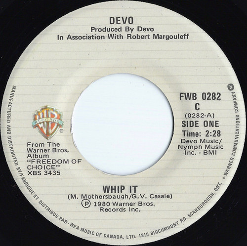 Devo - Whip It - Warner Bros. Records - FWB 0282 - 7", Single 1051941250