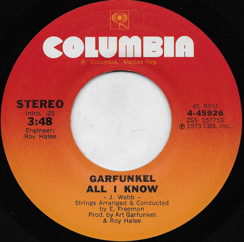 Garfunkel* - All I Know (7", Single, San)