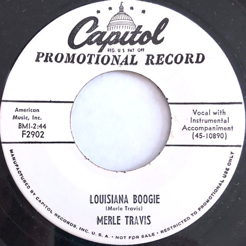 Merle Travis - Louisiana Boogie (7", Promo, Scr)