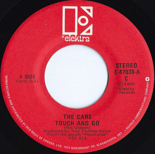 The Cars - Touch And Go (7", Single, RP)