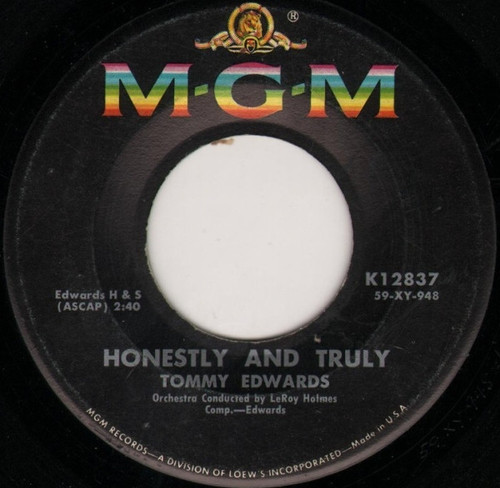 Tommy Edwards - Honestly And Truly (7")