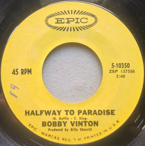 Bobby Vinton - Halfway To Paradise (7", Single, Styrene, Pit)