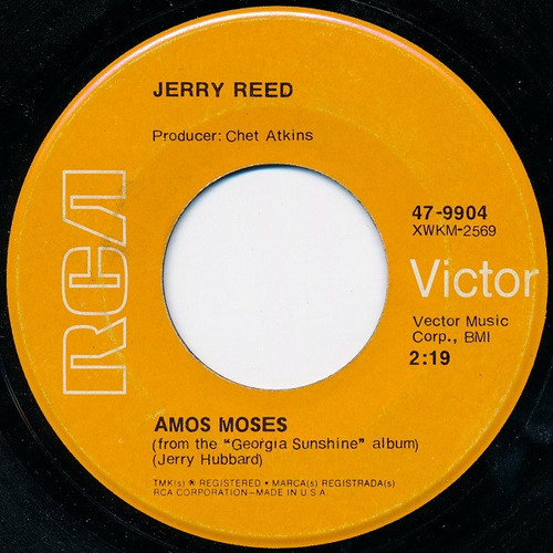 Jerry Reed - Amos Moses (7", Single, Hol)