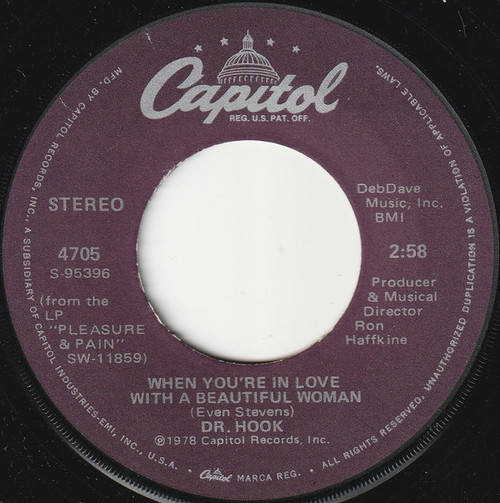 Dr. Hook - When You're In Love With A Beautiful Woman (7", Single, Win)