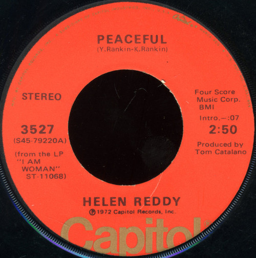 Helen Reddy - Peaceful - Capitol Records - 3527 - 7", Single, Win 1054756769
