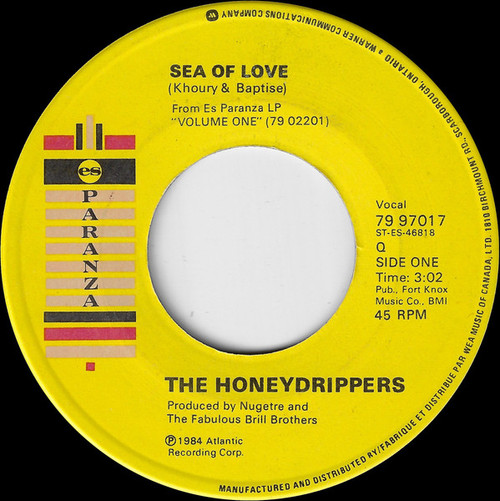 The Honeydrippers - Sea Of Love (7", Single)