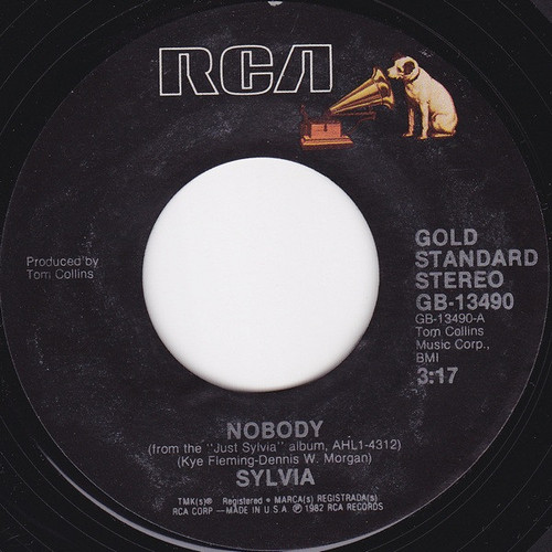 Sylvia (7) - Nobody / Like Nothing Ever Happened (7", Single, RE, Styrene)