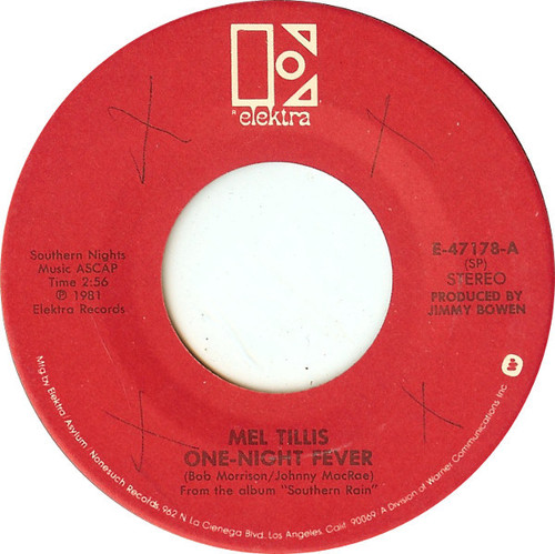 Mel Tillis - One-Night Fever - Elektra - E-47178 - 7" 1056530092
