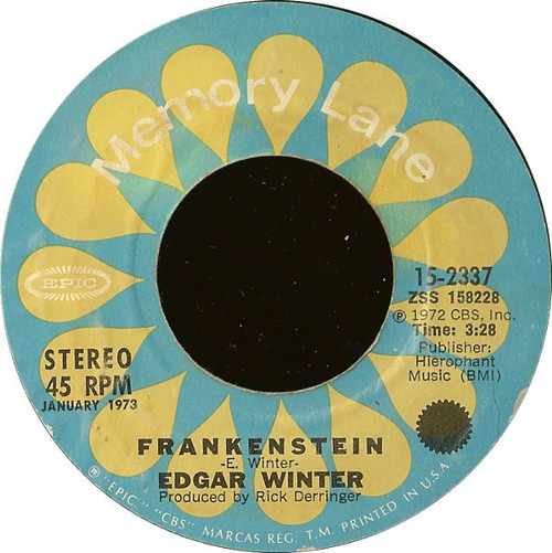 Edgar Winter - Frankenstein / Free Ride (7", Single, Styrene)