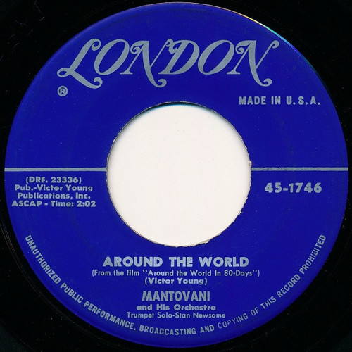 Mantovani And His Orchestra - Around The World (7", Single)