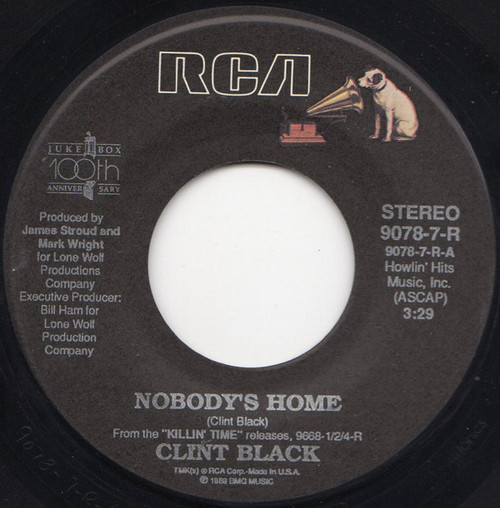 Clint Black - Nobody's Home (7", Single)