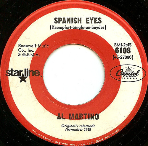Al Martino - Spanish Eyes / Melody Of Love (7", RE)
