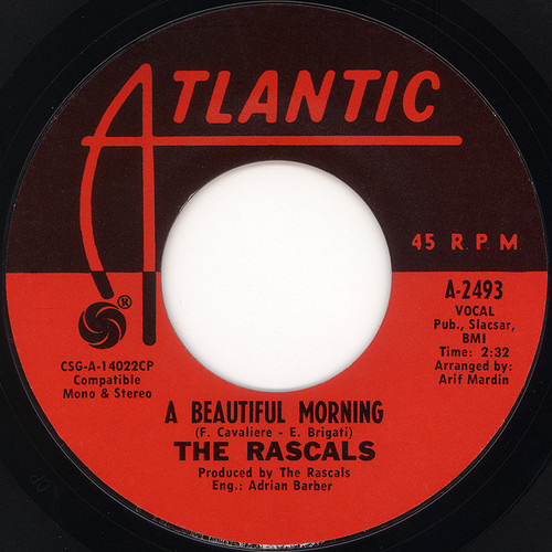 The Rascals - A Beautiful Morning / Rainy Day - Atlantic - A-2493 - 7", Single, CP  1058046831