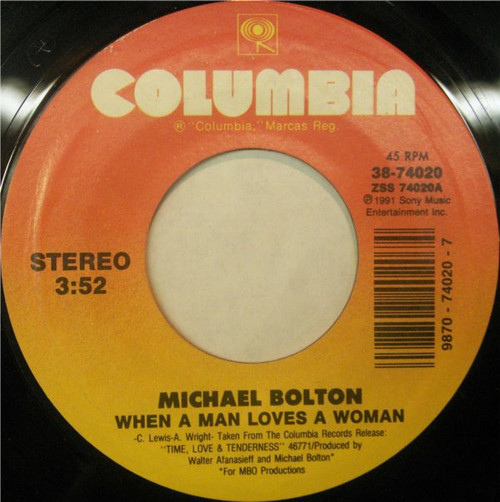 Michael Bolton - When A Man Loves A Woman (7")