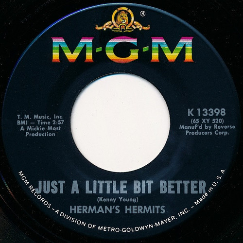 Herman's Hermits - Just A Little Bit Better / Sea Cruise - MGM Records - K 13398 - 7" 1058399721