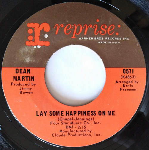 Dean Martin - Lay Some Happiness On Me / Think About Me - Reprise Records - 571 - 7", Mono, Pit 1058412468