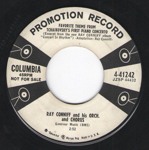 Ray Conniff And His Orchestra & Chorus - Favorite Theme From Tchaikovsky's First Piano Concerto (7", Promo)