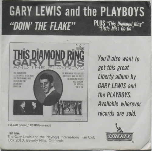 Gary Lewis & The Playboys - Doin' The Flake - Liberty - 65-227 - 7", EP, Styrene 1058434309